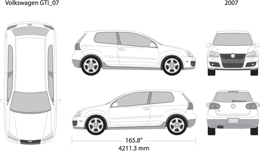 2007 Volkswagen Gti V07 Vehicle Wrap Template