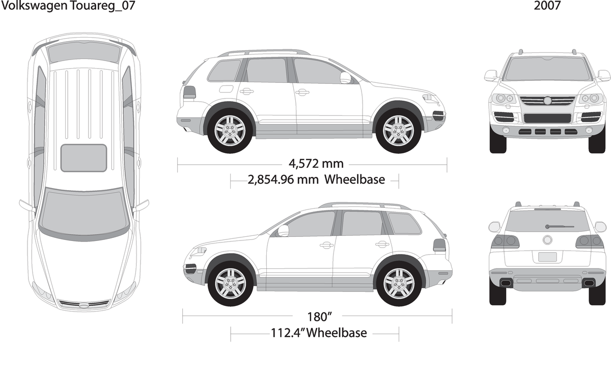2007 Volkswagen Touareg V07 Vehicle Wrap Template