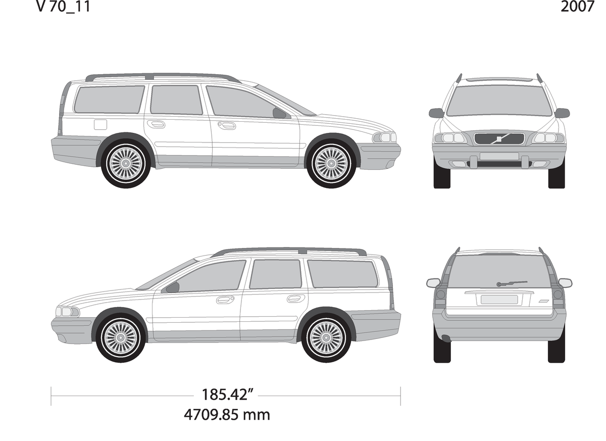 2007 Volvo Volvo 70 V11 Vehicle Wrap Template