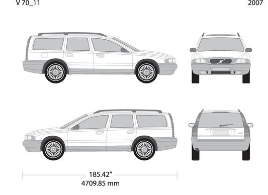 2007 Volvo Volvo 70 V11 Vehicle Wrap Template