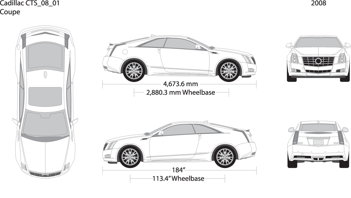 2008 Cadillac Cts V01 Vehicle Wrap Template