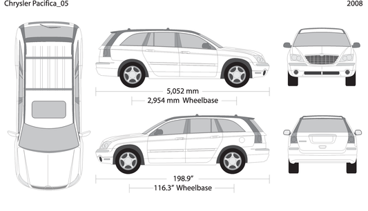 2008 Chrysler Pacifica V05 Vehicle Wrap Template