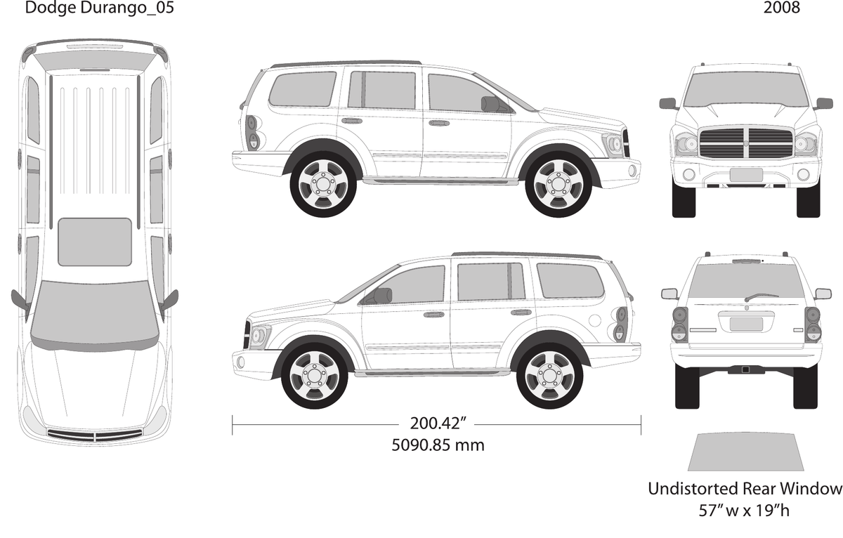 2008 Dodge Durango vector wrap template, Design-Ready PDF - GravBase