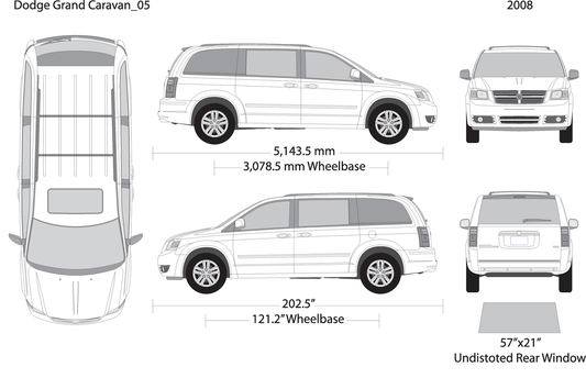 2008 Dodge Grand Caravan V08 Vehicle Wrap Template