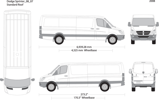 2008 Dodge Sprinter V07 Vehicle Wrap Template
