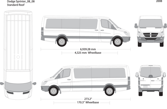 2008 Dodge Sprinter V08 Vehicle Wrap Template