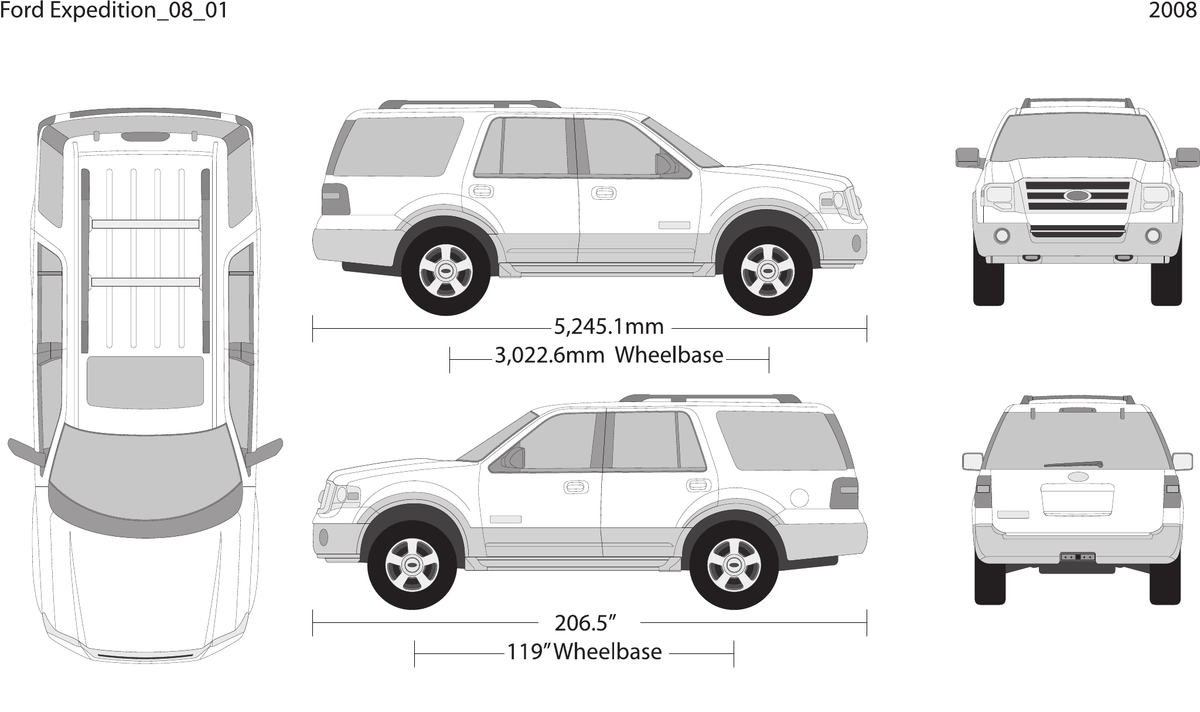 2008 Ford Expedition vector wrap template V01, Design-Ready PDF - GravBase