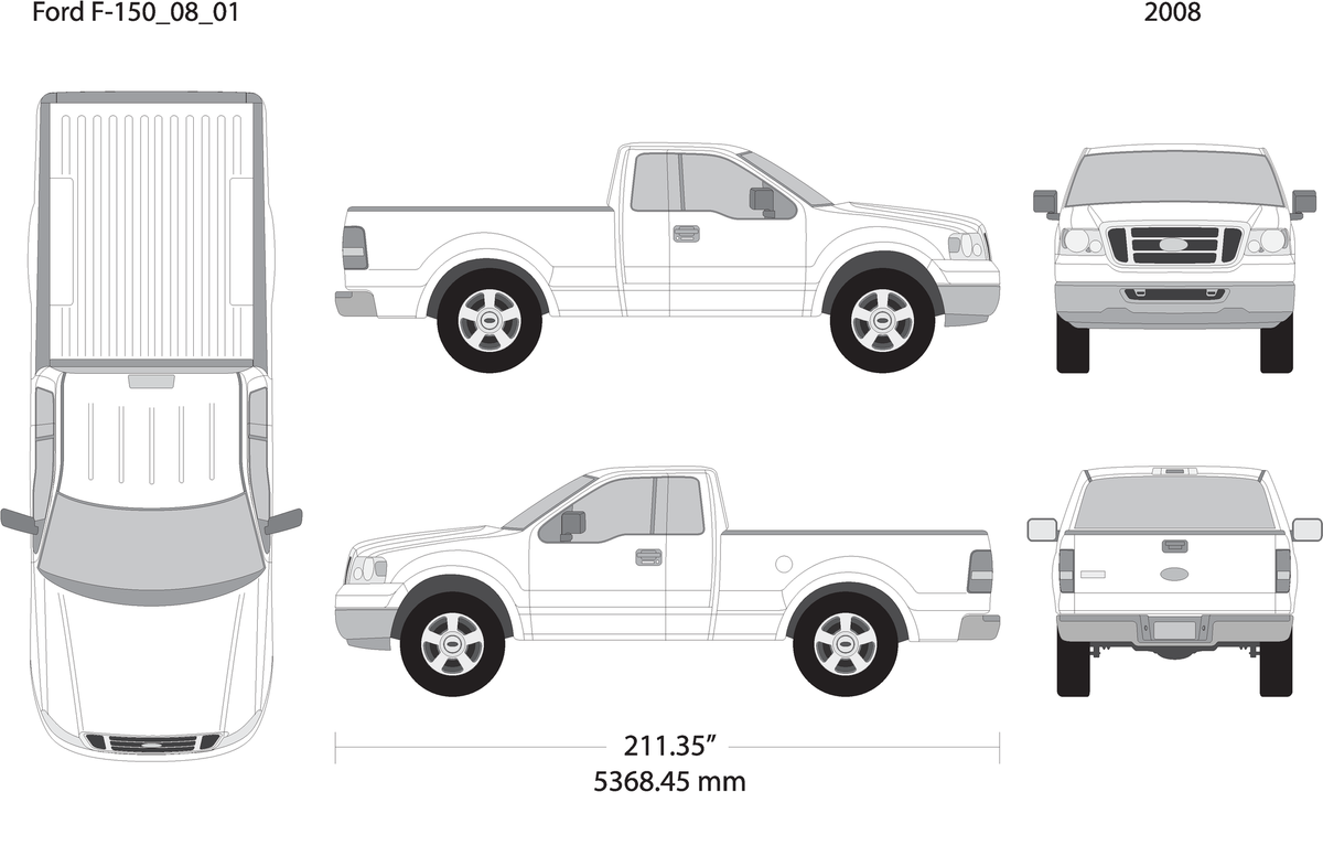 2008 Ford F 150 V01 Vehicle Wrap Template