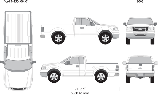 2008 Ford F 150 V01 Vehicle Wrap Template