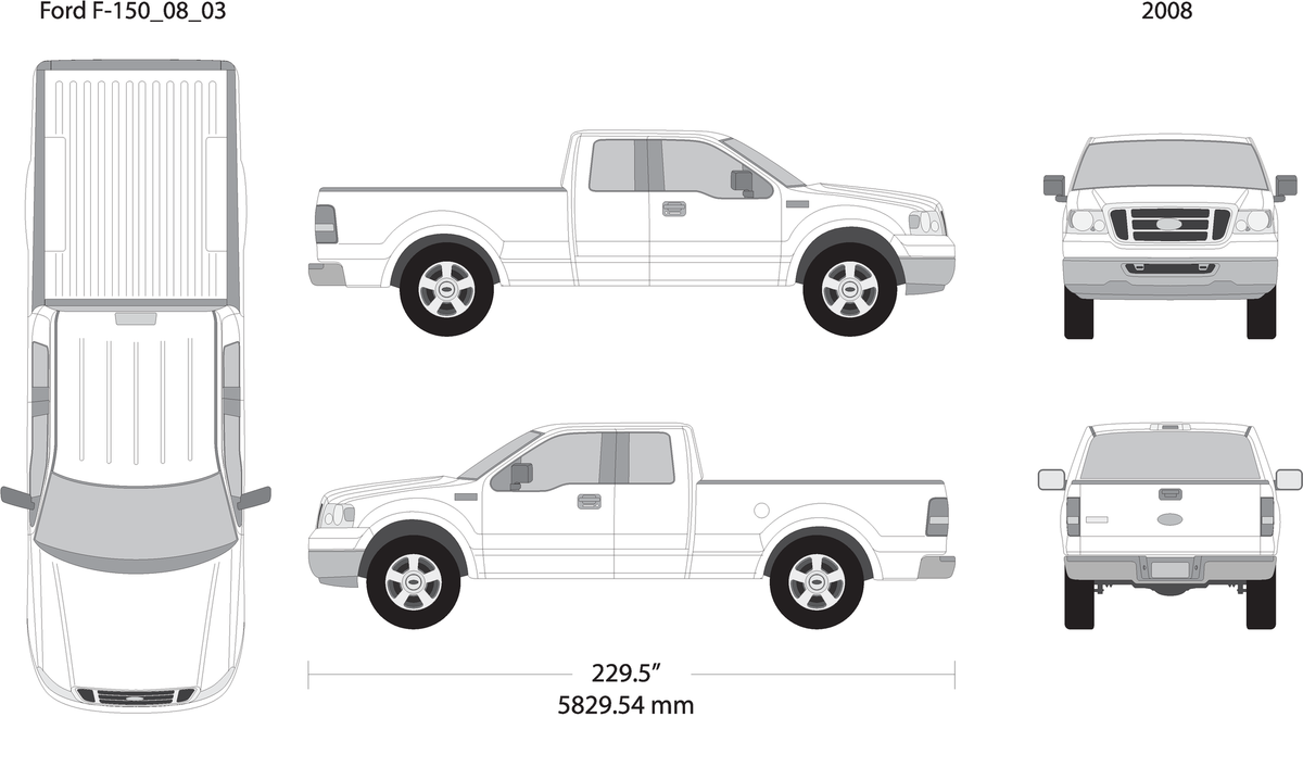 2008 Ford F 150 V03 Vehicle Wrap Template