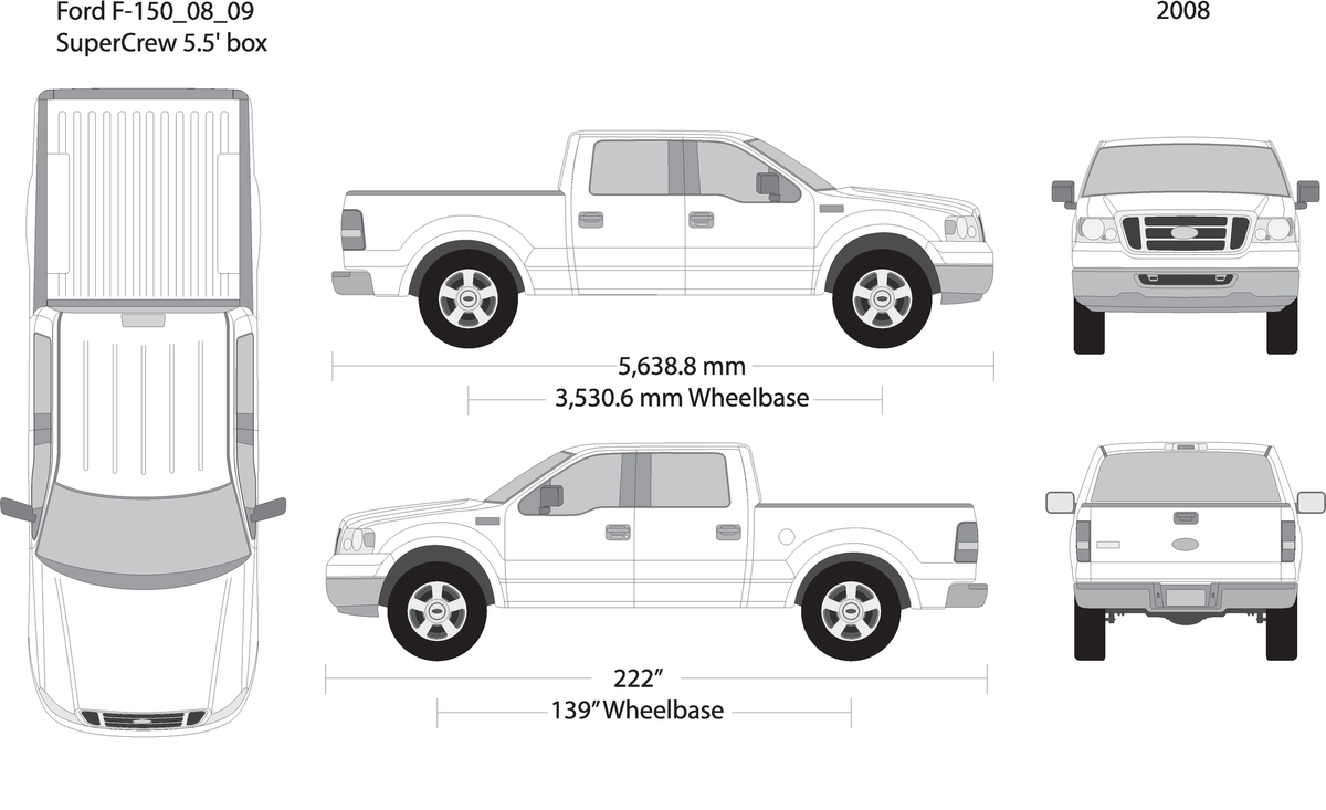 2008 Ford F 150 V09 Vehicle Wrap Template
