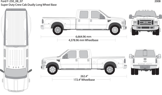 2008 Ford F 250 V07 Vehicle Wrap Template