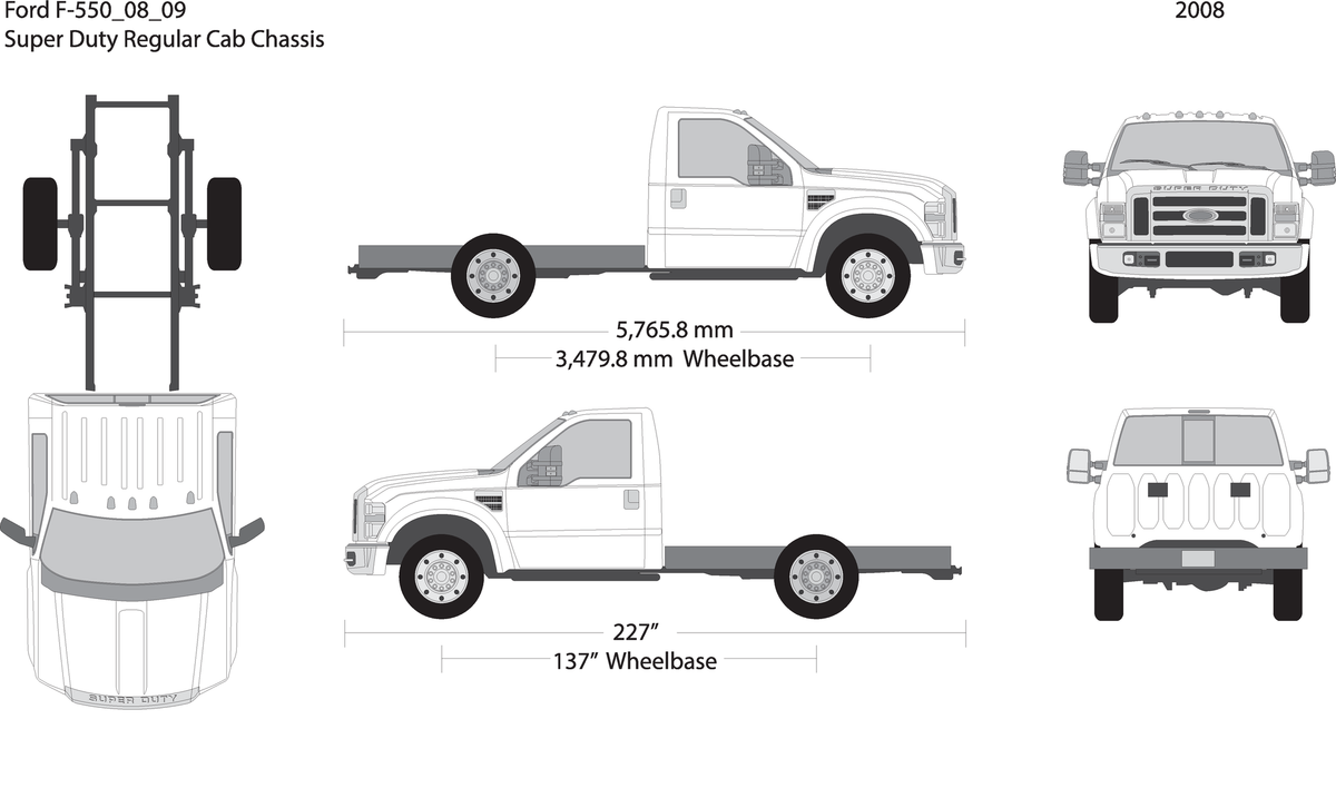 2008 Ford F 550 V09 Vehicle Wrap Template