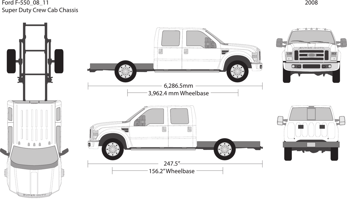 2008 Ford F-550 Vector Wrap Template - GravBase