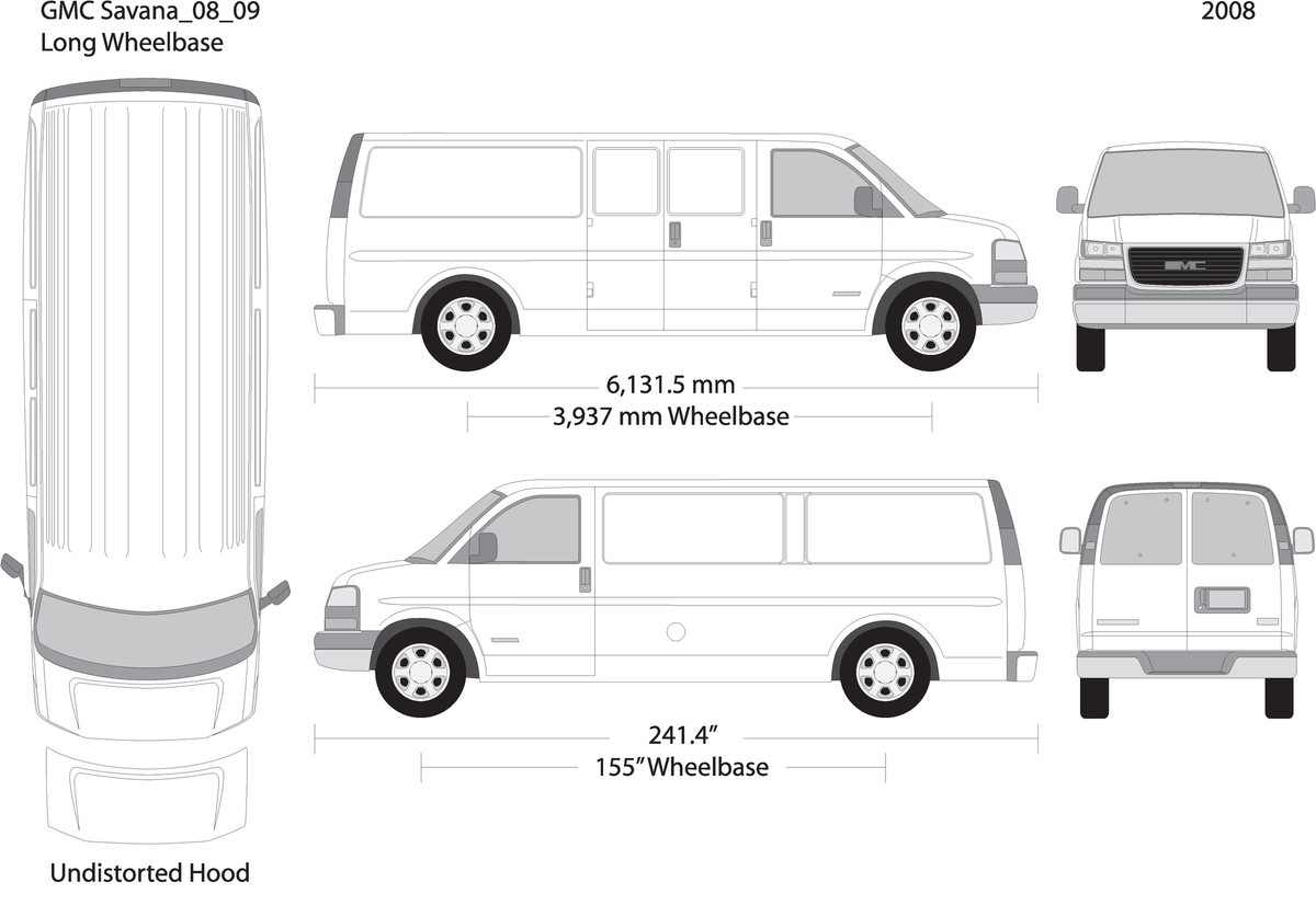 2008 Gmc Savana V09 Vehicle Wrap Template