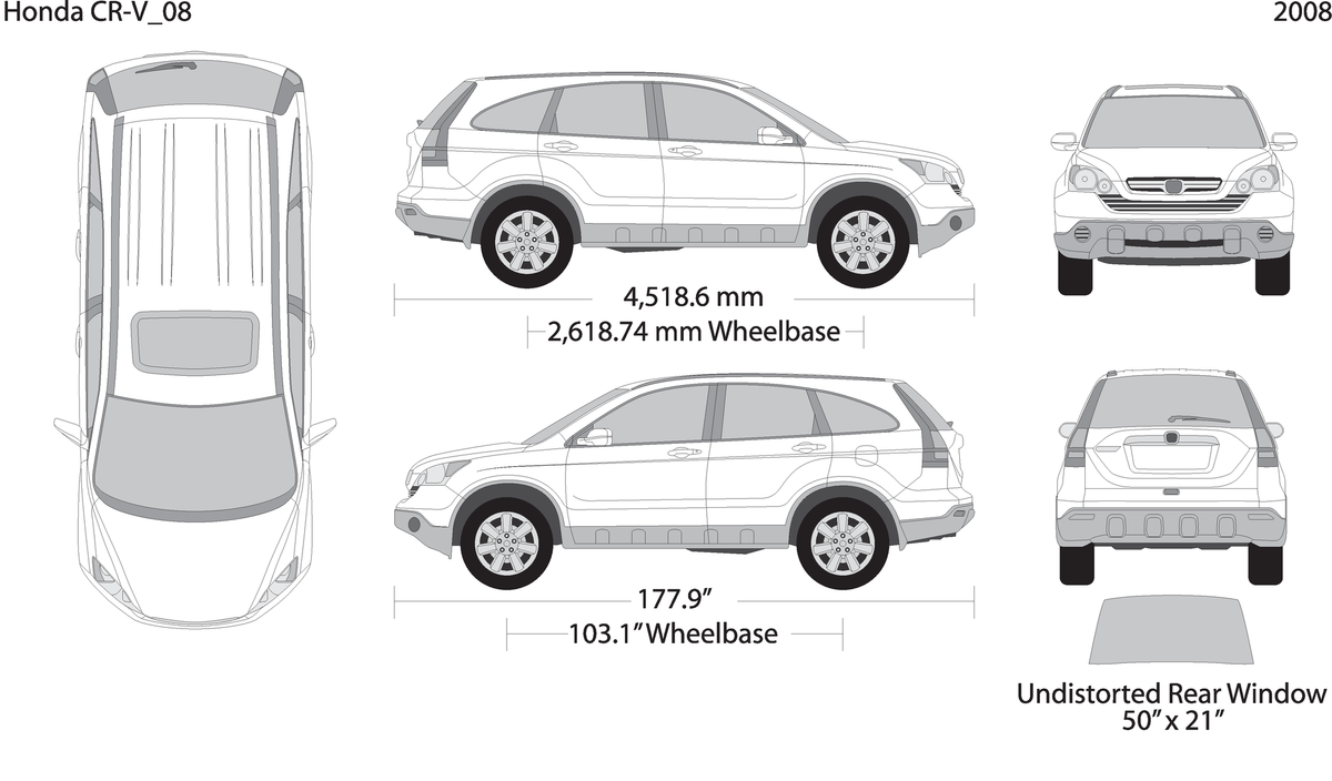 2008 Honda Cr V V08 Vehicle Wrap Template
