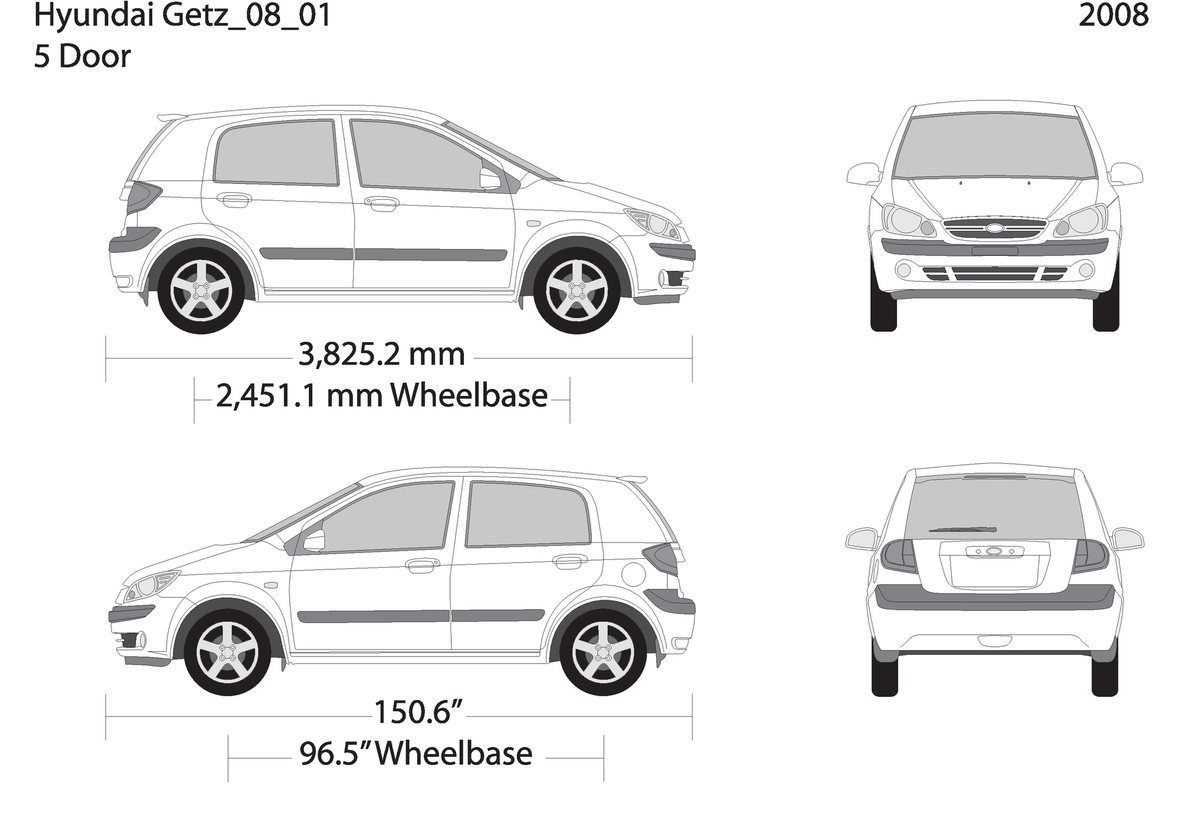 2008 Hyundai Getz V01 Vehicle Wrap Template