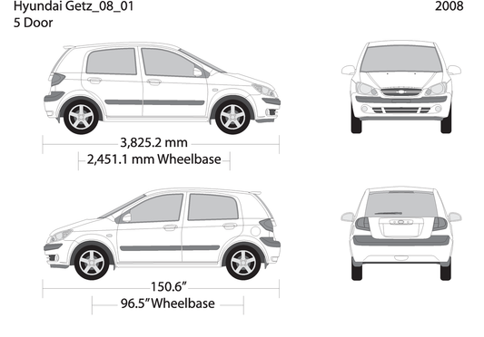 2008 Hyundai Getz V01 Vehicle Wrap Template