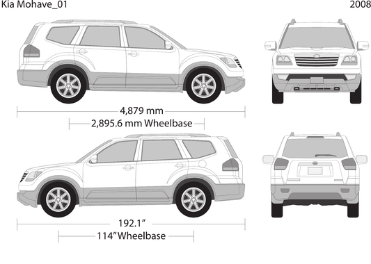 2008 Kia Mohave vector wrap template, Design-Ready PDF - GravBase