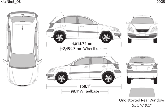 2008 Kia Rio5 Vector Wrap Template - GravBase