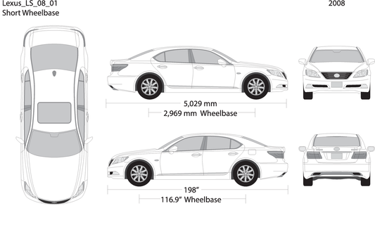 2008 Lexus Ls V01 Vehicle Wrap Template