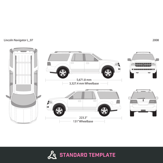 2008 Lincoln Navigator vector wrap template V07, Design-Ready PDF - GravBase