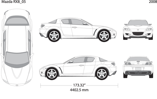 2008 Mazda Rx8 V05 Vehicle Wrap Template