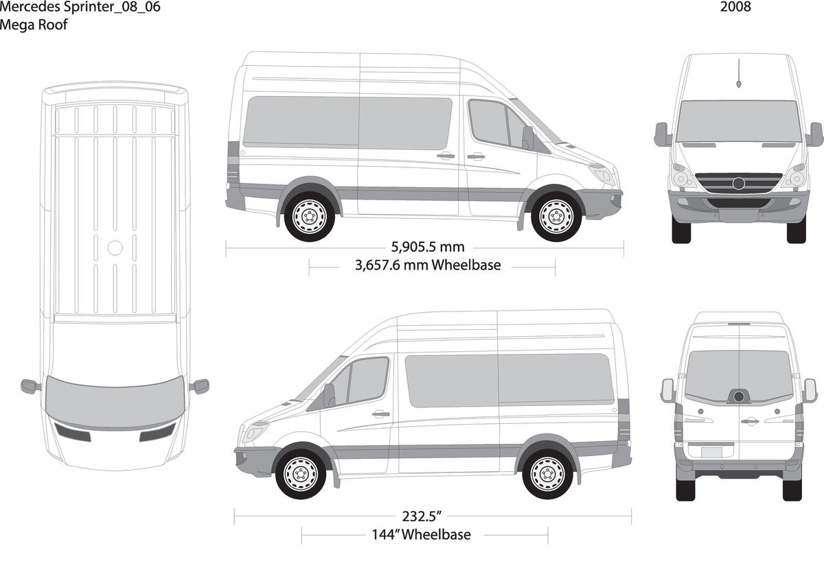 2008 Mercedes Sprinter V06 Vehicle Wrap Template