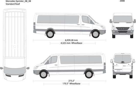 2008 Mercedes Sprinter V08 Vehicle Wrap Template