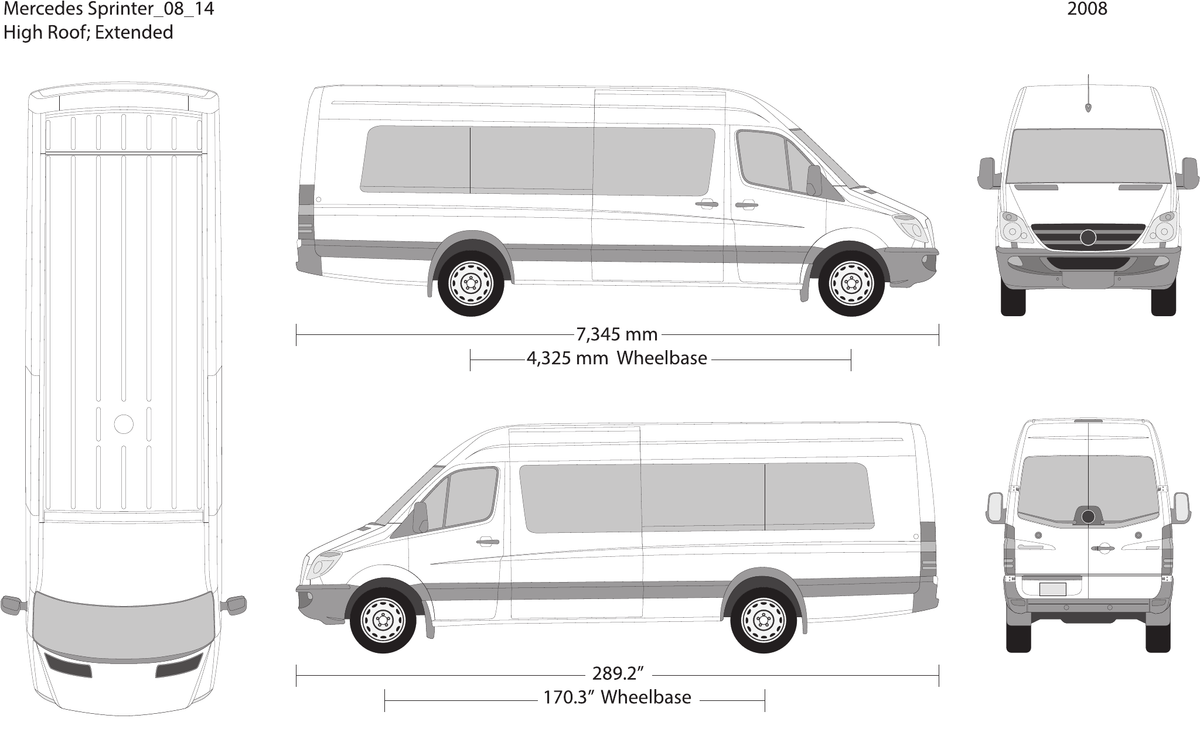 2008 Mercedes Sprinter vector wrap template V14, Design-Ready PDF - GravBase