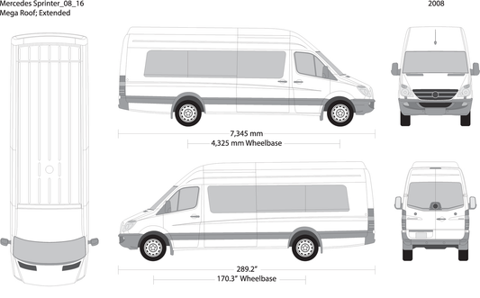 2008 Mercedes Sprinter V16 Vehicle Wrap Template