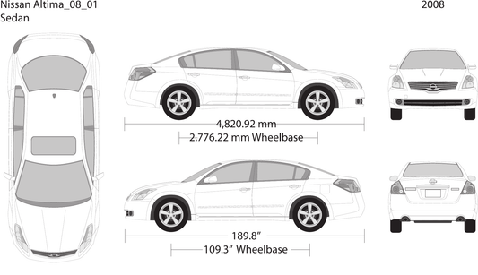 2008 Nissan Altima Vector Wrap Template - GravBase