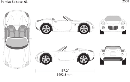 2008 Pontiac Solstice vector wrap template, Design-Ready PDF - GravBase