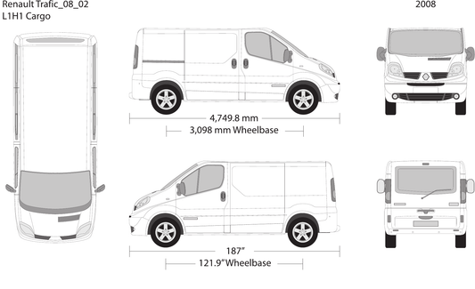 2008 Renault Trafic vector wrap template V02, Design-Ready PDF - GravBase