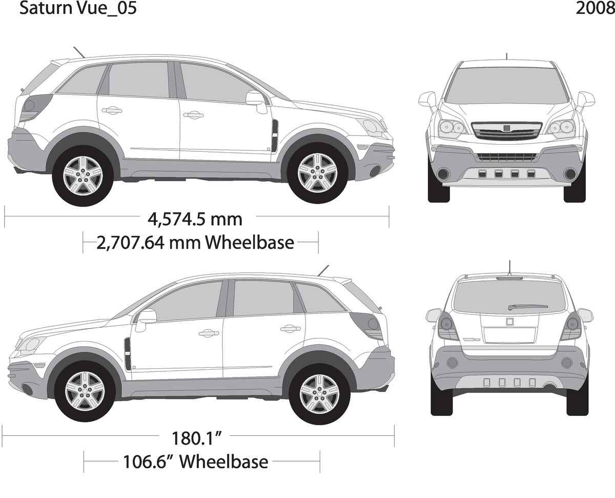 2008 Saturn Vue V05 Vehicle Wrap Template