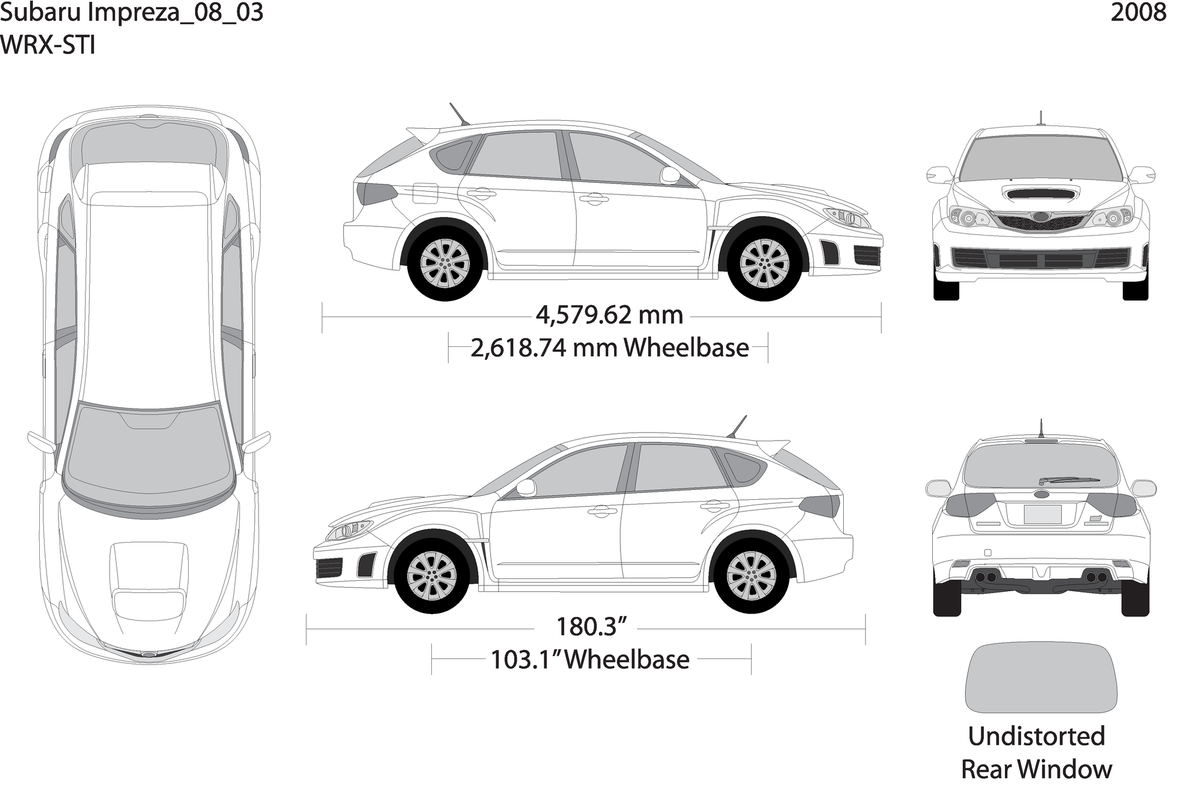 2008 Subaru Impreza V03 Vehicle Wrap Template