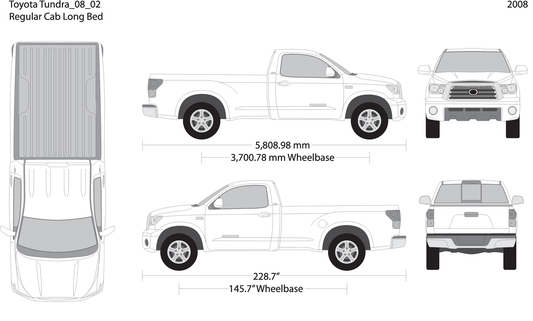 2008 Toyota Tundra V02 Vehicle Wrap Template