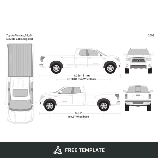 2008 Toyota Tundra free vector vehicle wrap template - GravBase