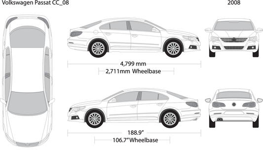 2008 Volkswagen Passat Cc Cc V08 Vehicle Wrap Template