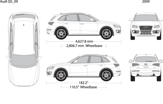 2009 Audi Q5 V09 Vehicle Wrap Template