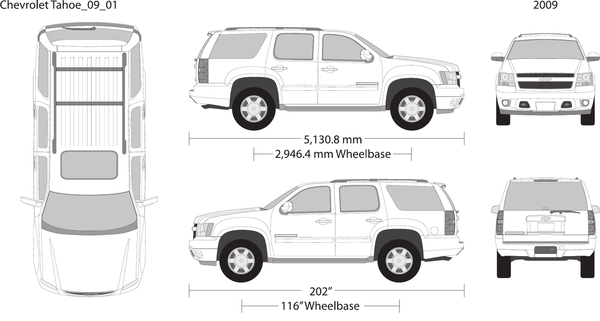 2009 Chevy Tahoe vector wrap template, Design-Ready PDF - GravBase