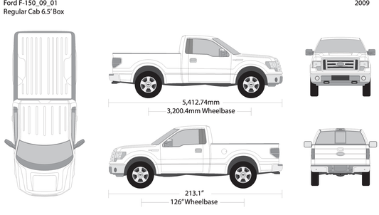 2009 Ford F 150 V01 Vehicle Wrap Template