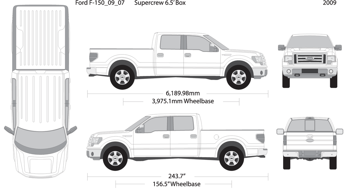 2009 Ford F 150 V07 Vehicle Wrap Template