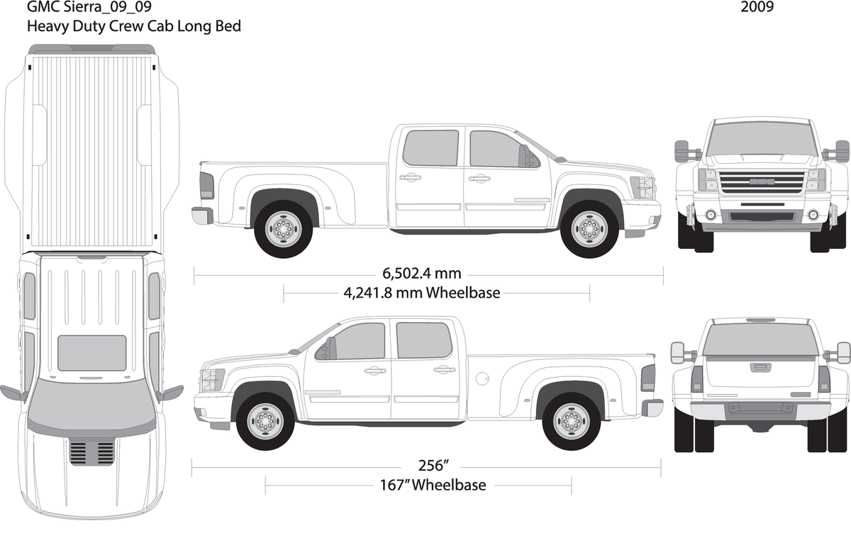 2009 Gmc Sierra 2500 3500 Hd V09 Vehicle Wrap Template
