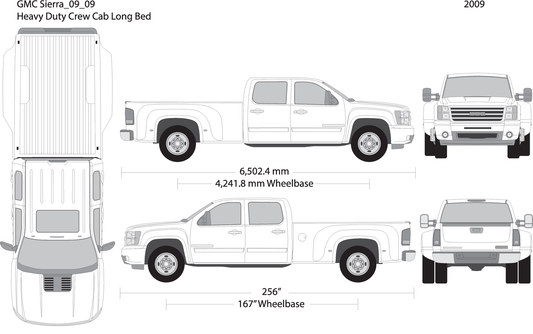 2009 Gmc Sierra 2500 3500 Hd V09 Vehicle Wrap Template
