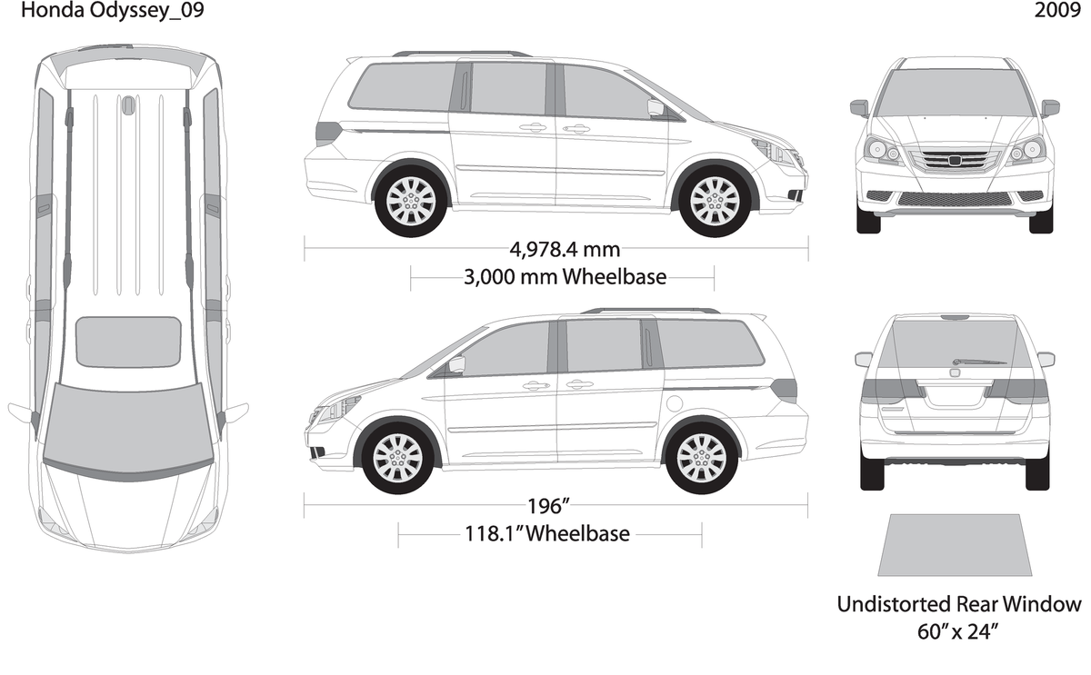2009 Honda Odyssey V09 Vehicle Wrap Template