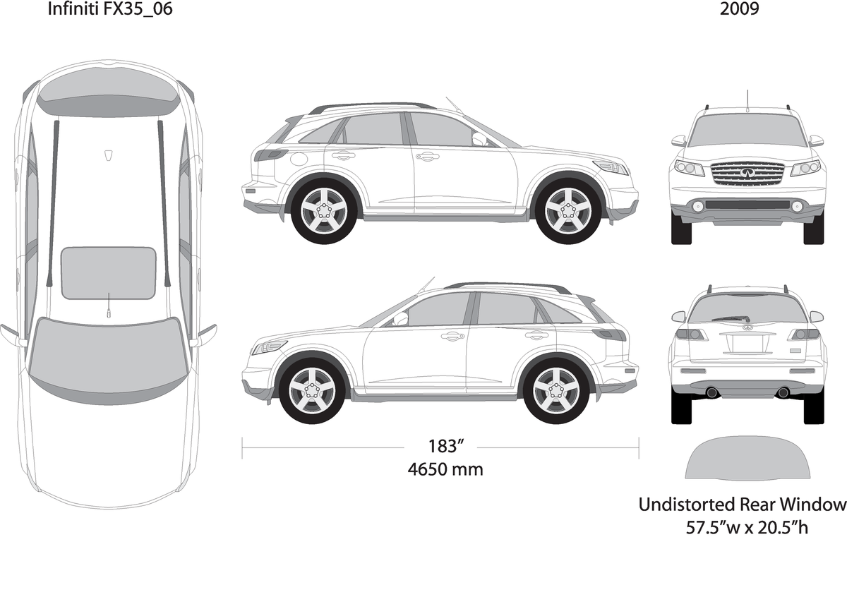 2009 Infiniti Fx 35 V06 Vehicle Wrap Template