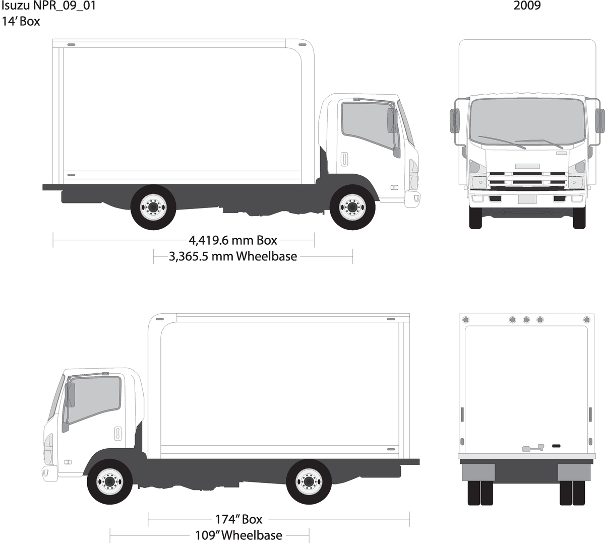 2009 Isuzu Npr V01 Vehicle Wrap Template