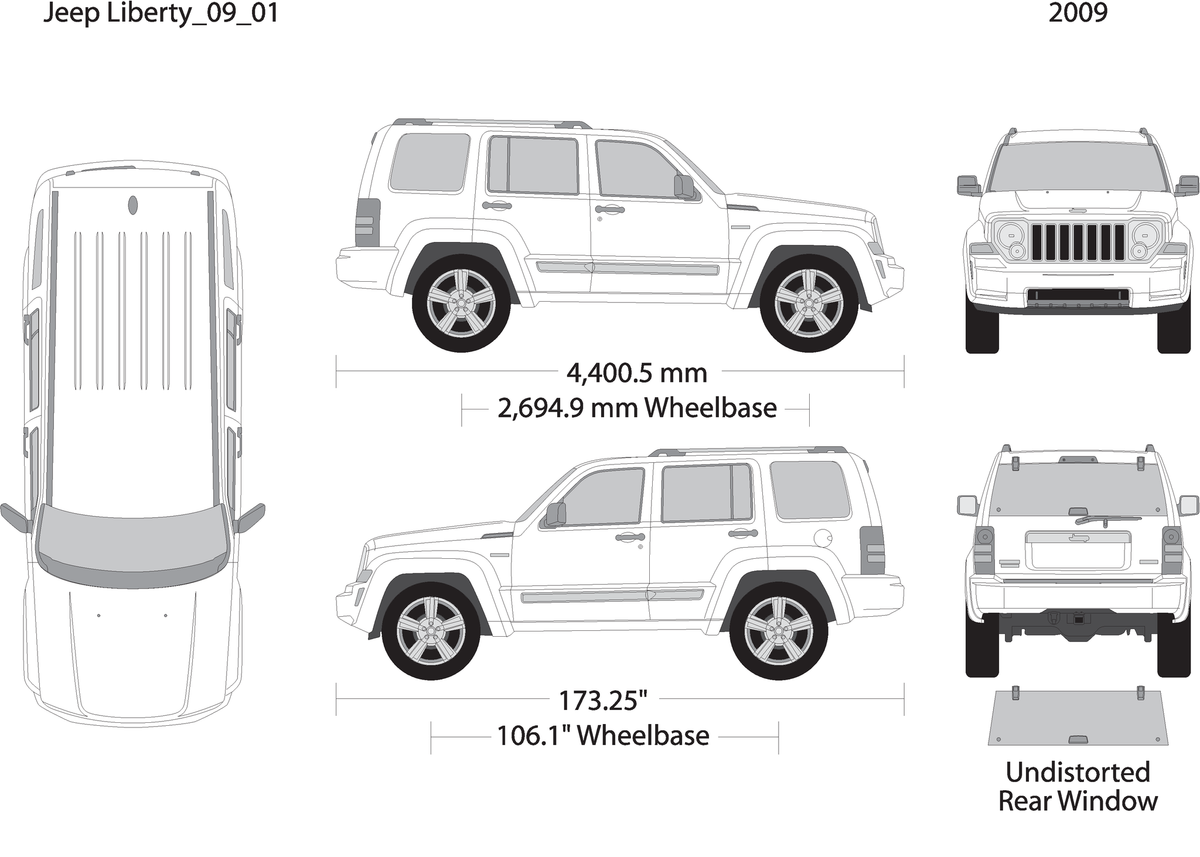 2009 Jeep Liberty V01 Vehicle Wrap Template