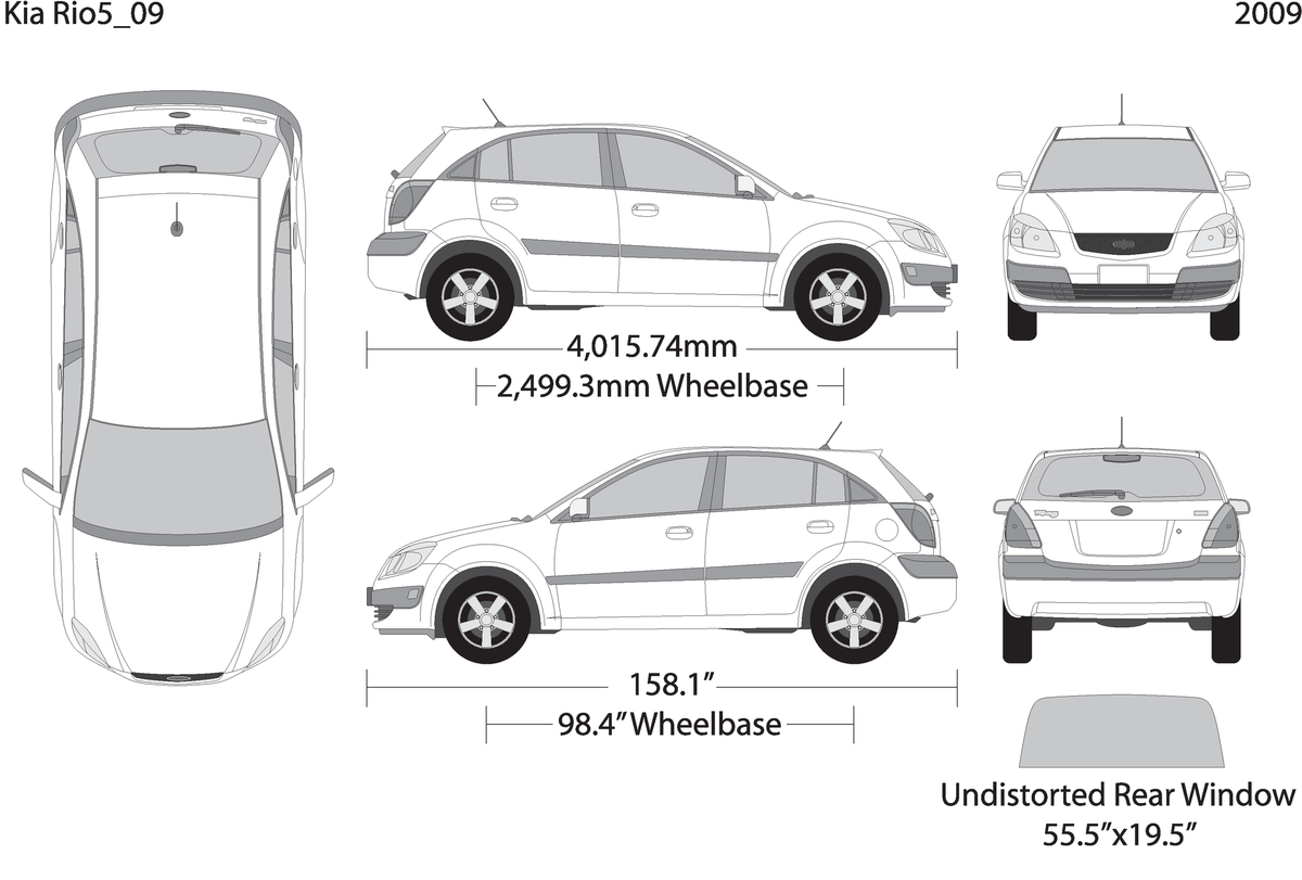 2009 Kia Rio5 V01 Vehicle Wrap Template